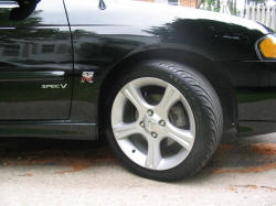 2003 Nissan Sentra SE-R Spec V with Falken GRB FK-451 tires side 1