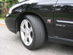 2003 Nissan Sentra SE-R Spec V with Falken GRB FK-451 tires side 2